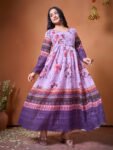 Cotton Silk Embroidered Anarkali